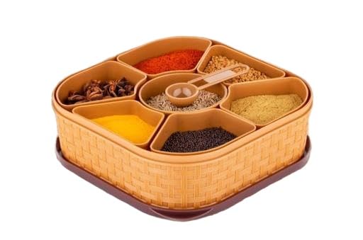7-Section Square Masala Box