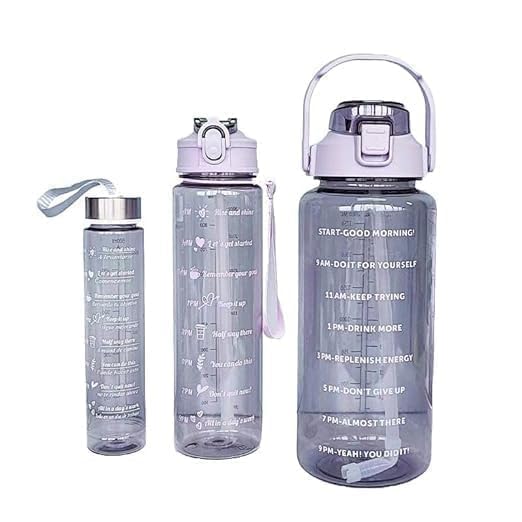 3-Piece Motivational Water Bottle Set